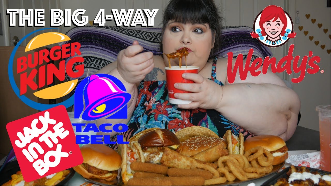 The Big 4 Way Mukbang Jack In The Box Wendys Taco Bell and Burger King