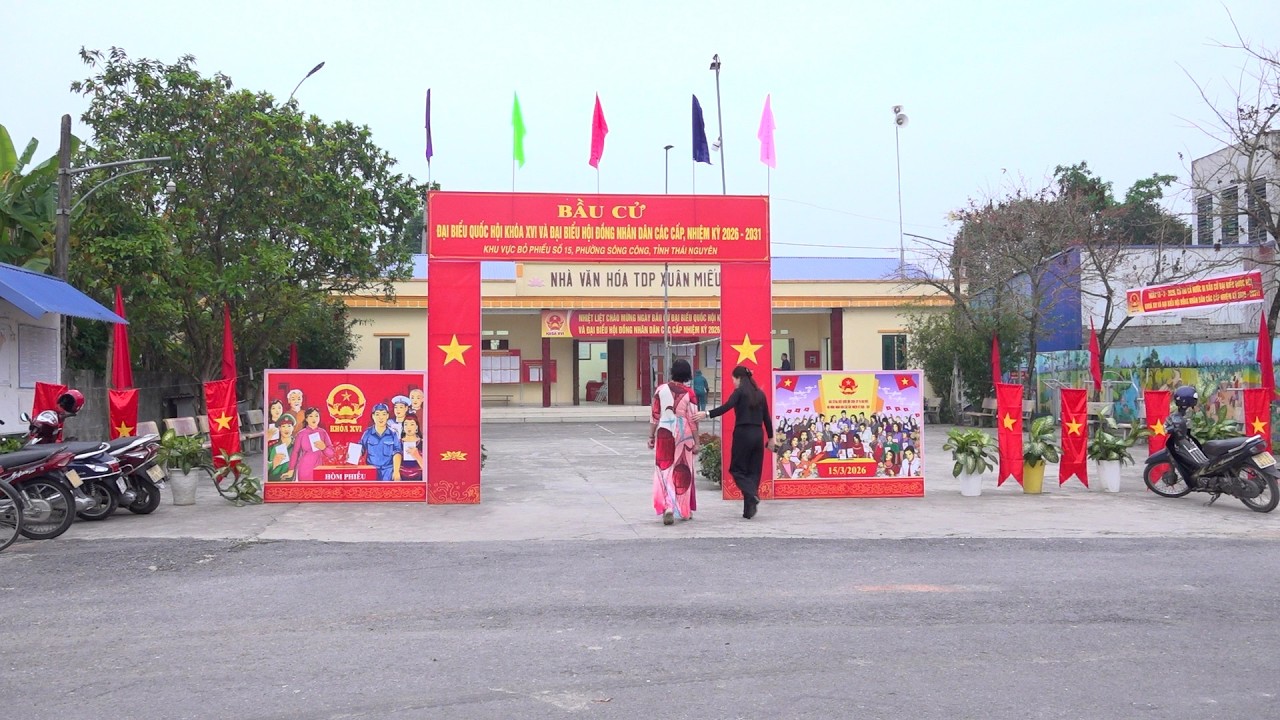 PHƯỜNG SÔNG CÔNG DIỄN TẬP CÔNG TÁC BẦU CỬ TẠI 21 KHU VỰC BỎ PHIẾU