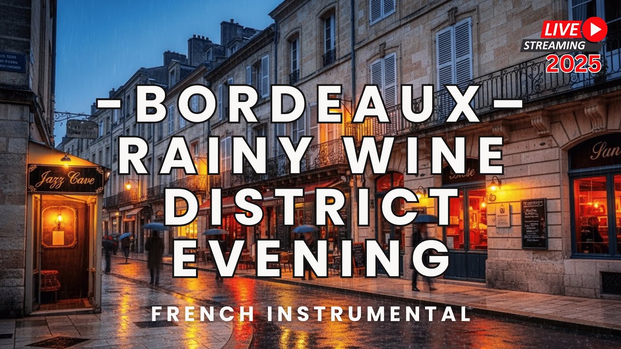 Bordeaux Soirée Pluvieuse 🍷🌧️ | Musique Instrumentale Française