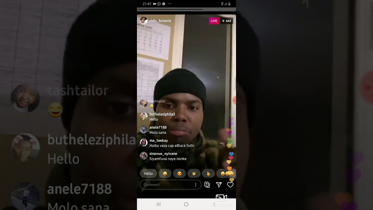 Ndu_brown going live on Instagram