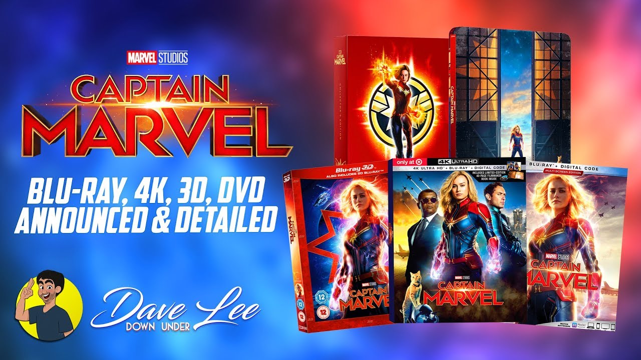 CAPTAIN MARVEL - Blu-ray, 4K, 3D, DVD Announced & Detailed