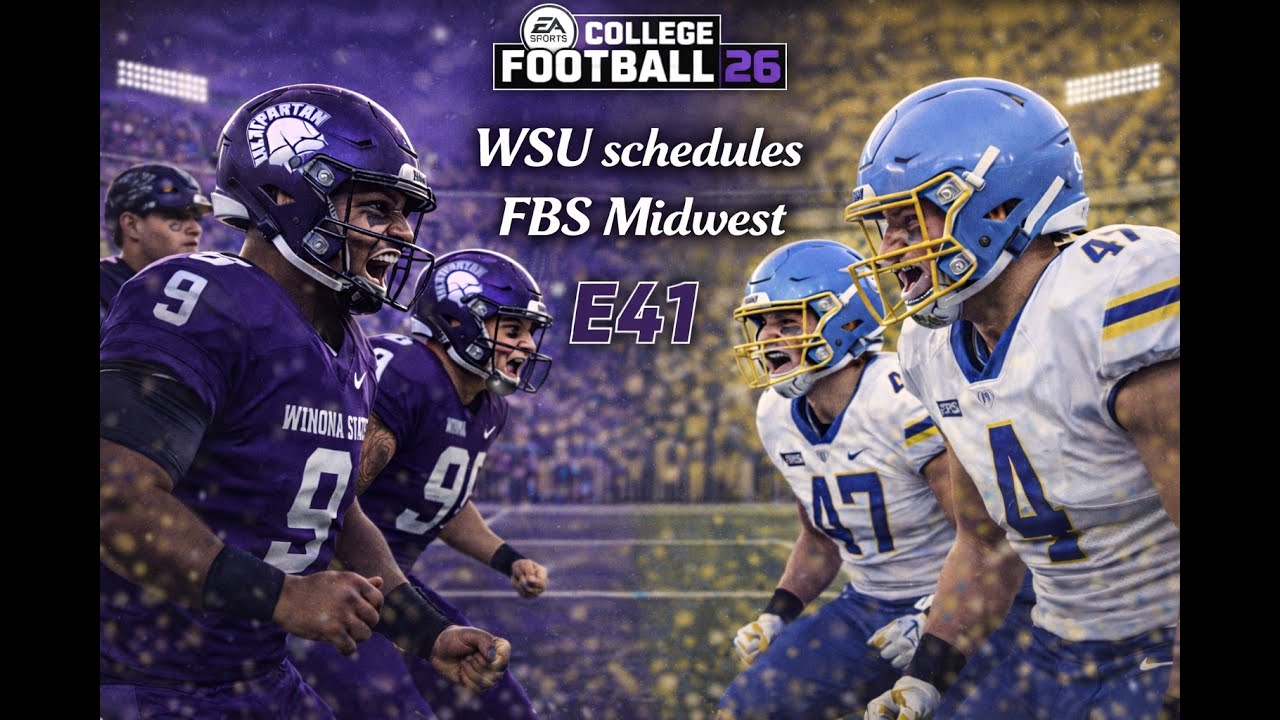 College Football 26 Dynasty...Winona State Warriors... Team Builder Dynasty E41