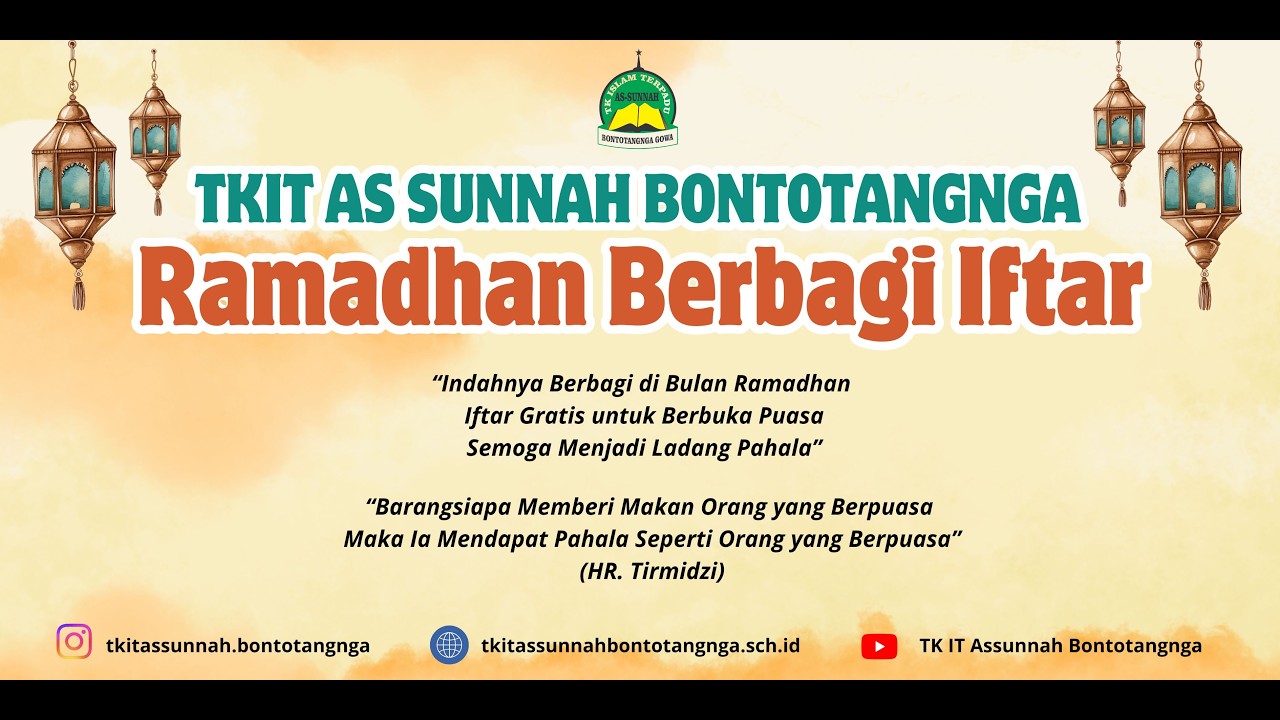 INDAHNYA BERBAGI! Berbagi Iftar TK IT ASSUNNAH BONTOTANGNGA