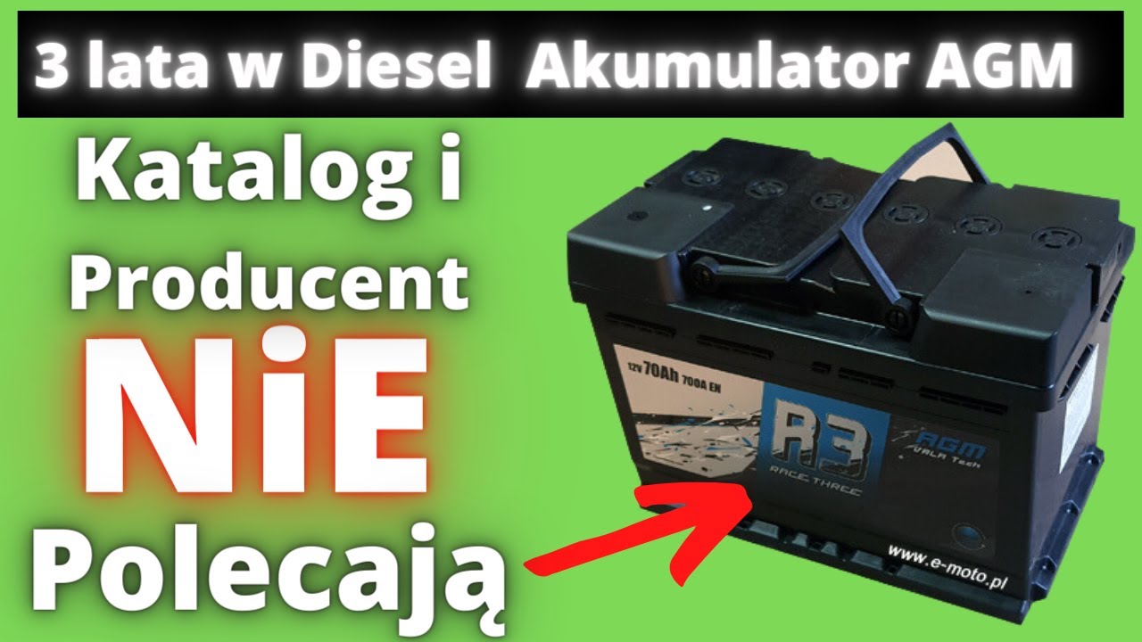 3 lata w Dieslu Akumulator AGM 70Ah. Producent mi odradził. S5E019