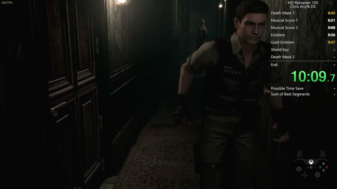 (WR) Resident Evil HD Chris Any% Speedrun 52:56