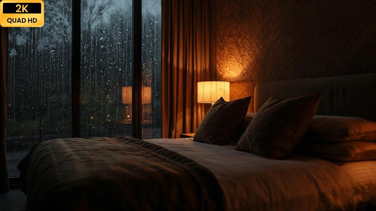 You’re Lying In Bed As Rain Hits The Window 🌧️ Dark Cozy Night For Deep Sleep