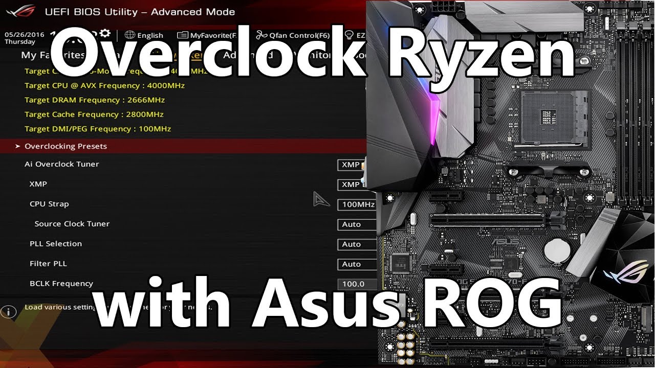 Overclocking Ryzen with an Asus ROG Motherboard (BIOS settings overview) Pt 1