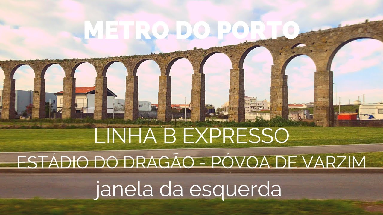 🇵🇹Ⓜ️ Metro do Porto - Linha B-Expresso - Estádio do Dragão ➜ Póvoa de Varzim (janela da esquerda)
