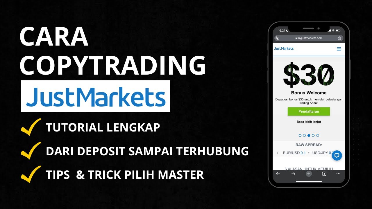 Cara Copy Master Trading Di Broker Justmarkets | Copytrading Justmarkets