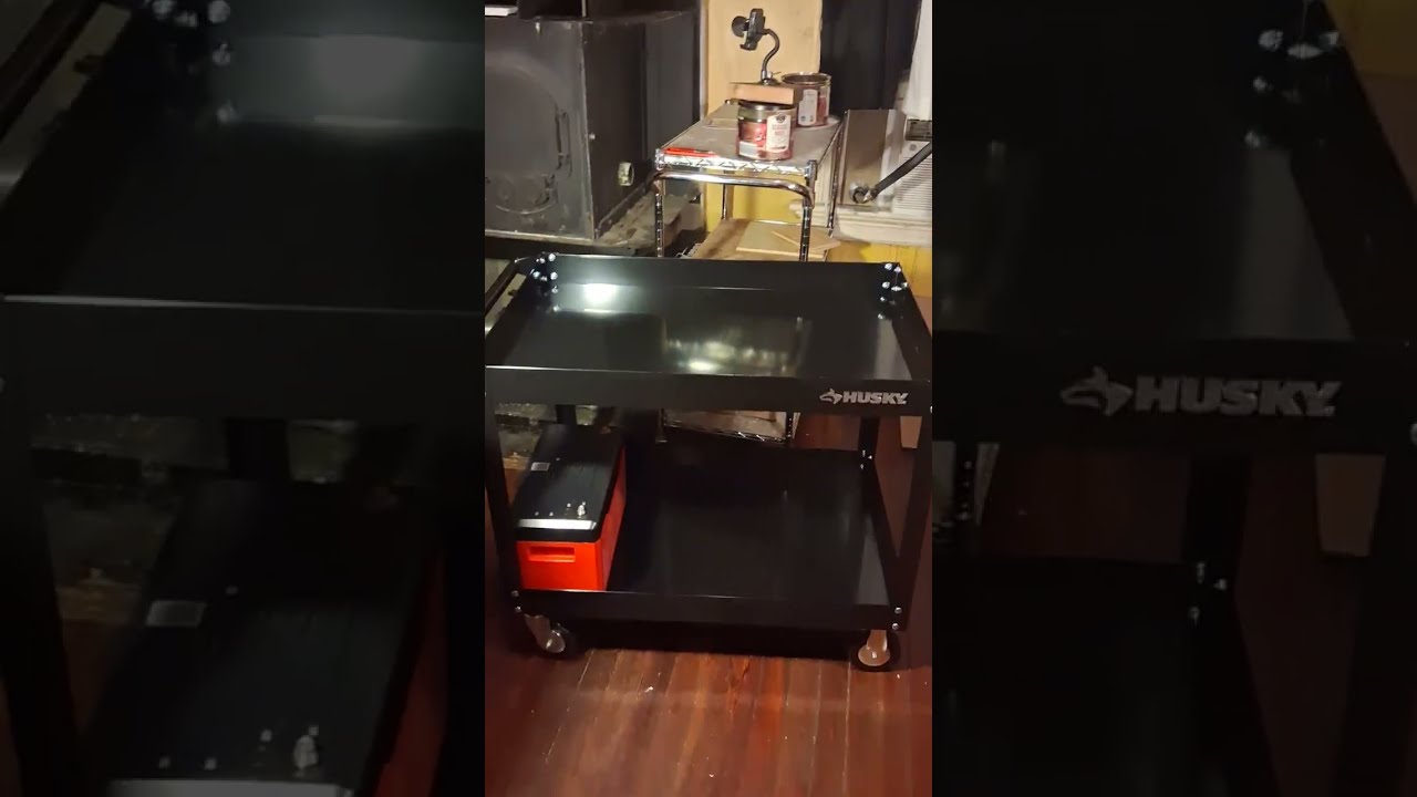 36 x 24 inch Husky metal cart for solar batteries 