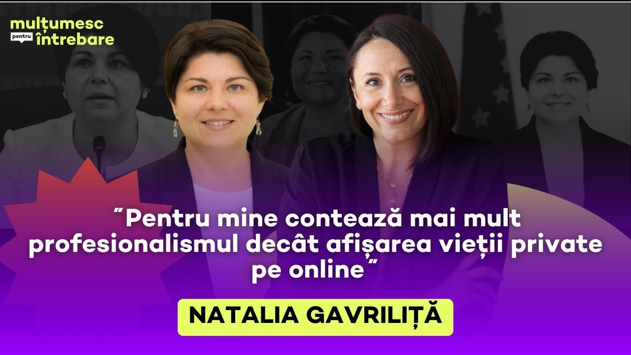 Natalia Gavrilița: Viața după guvernare, prietenia cu Maia Sandu, ce va fi dacă ratăm referendumul