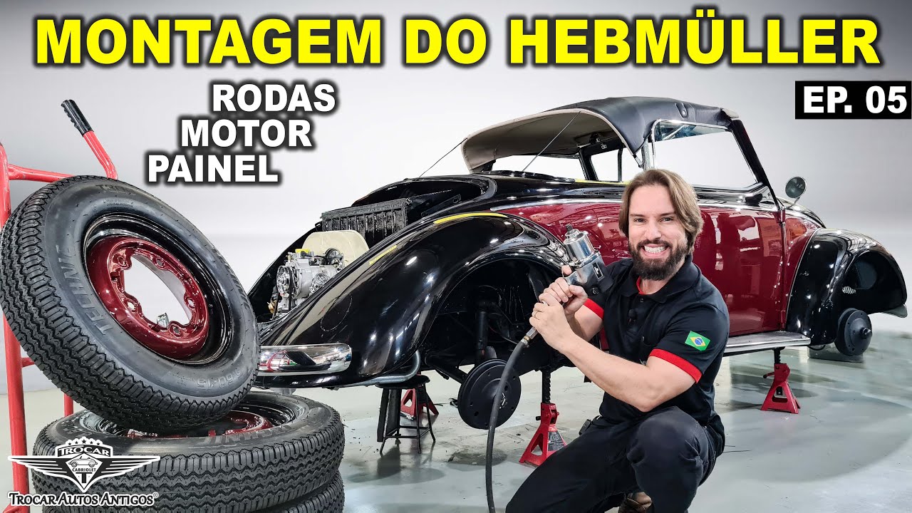 Veja como ficou a MONTAGEM de RODAS, PAINEL e MOTOR do clássico Hebmüller! Uma jóia! . 😍👍 Ep.05