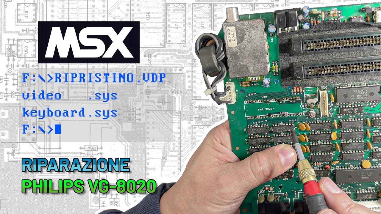 RV072: MSX VG8020 - Ricostruzione piste e riparazione tastiera. Serie 