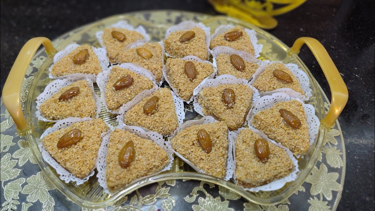 بذوق الكراميل والشامية 🥰وبلا بيض حلوى للعيد بزاااف بنية وتقطع كمية كبيرة 👌