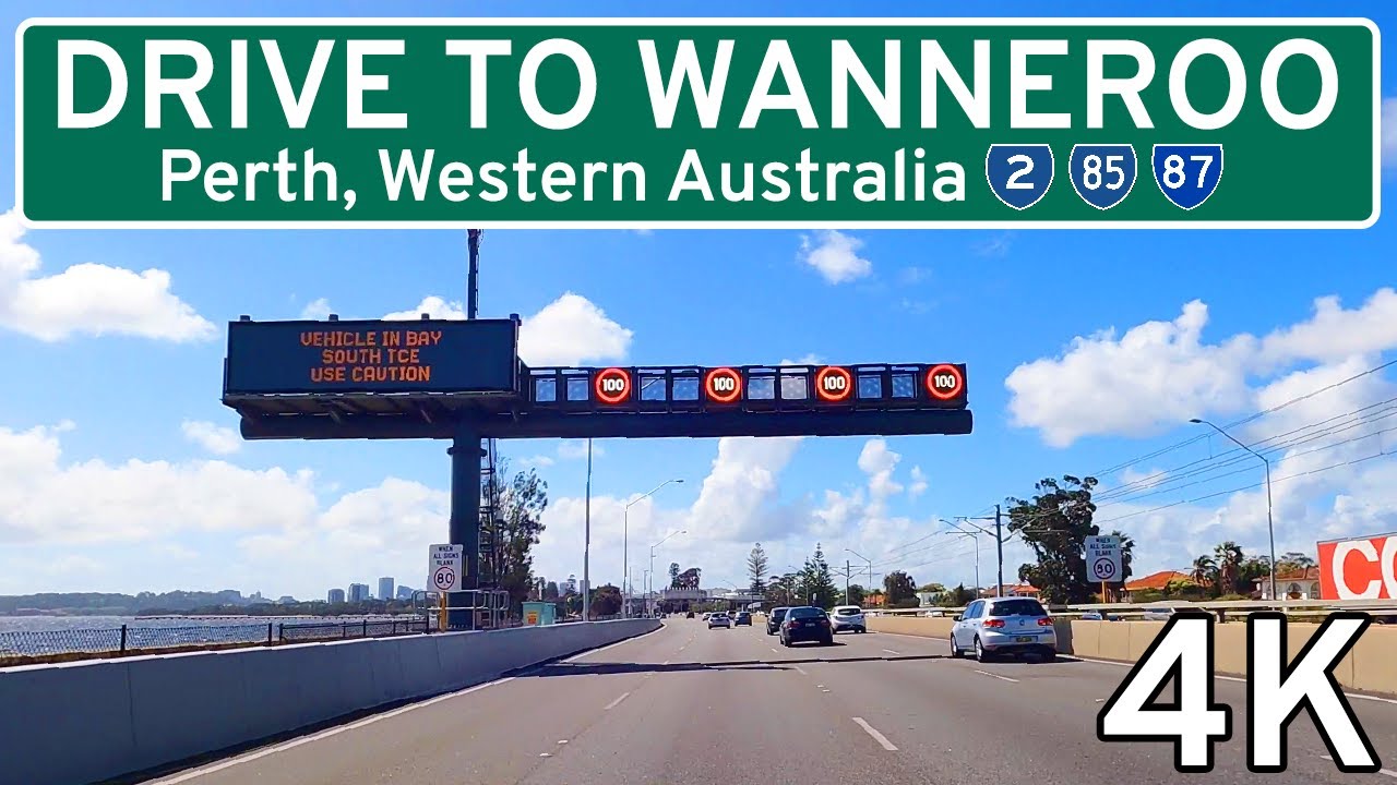 Drive to Wanneroo Raceway 🇦🇺 [4K] - Perth, Western Australia - Relaxing Freeway Drive POV