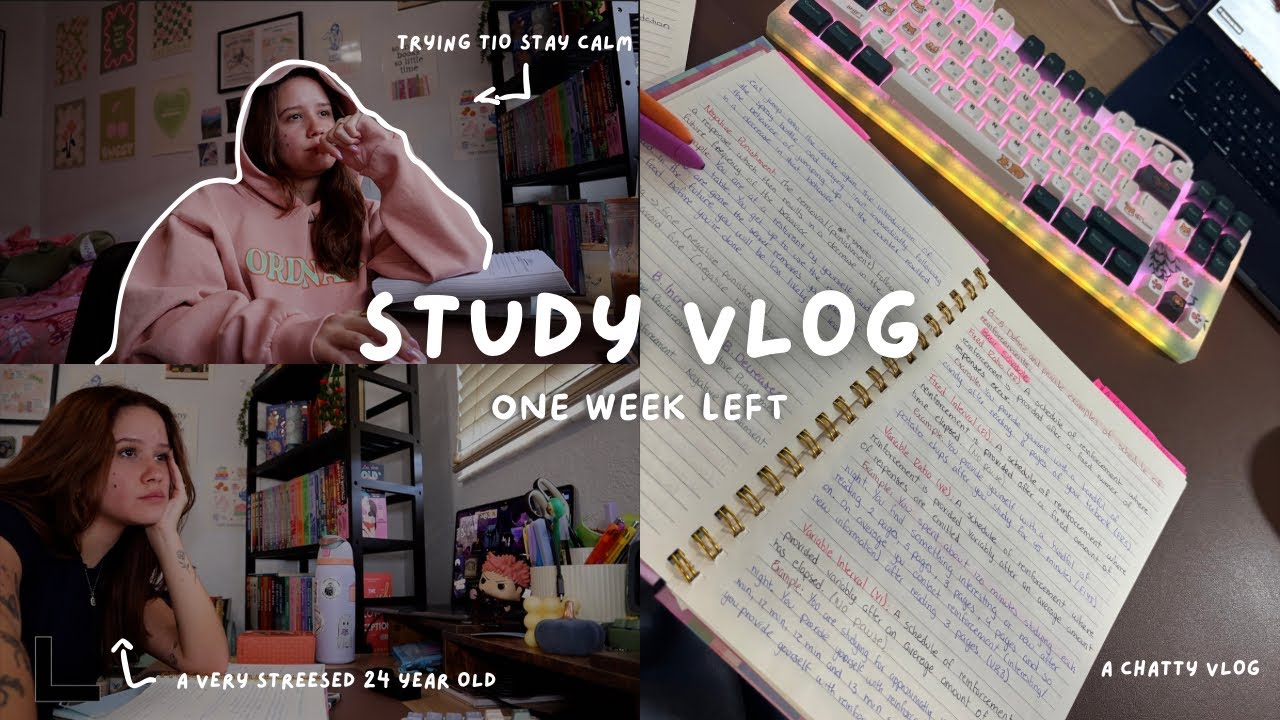 the week before my board exam ☁️🎀 | a chatty study vlog, dealing with stress and trying to stay calm