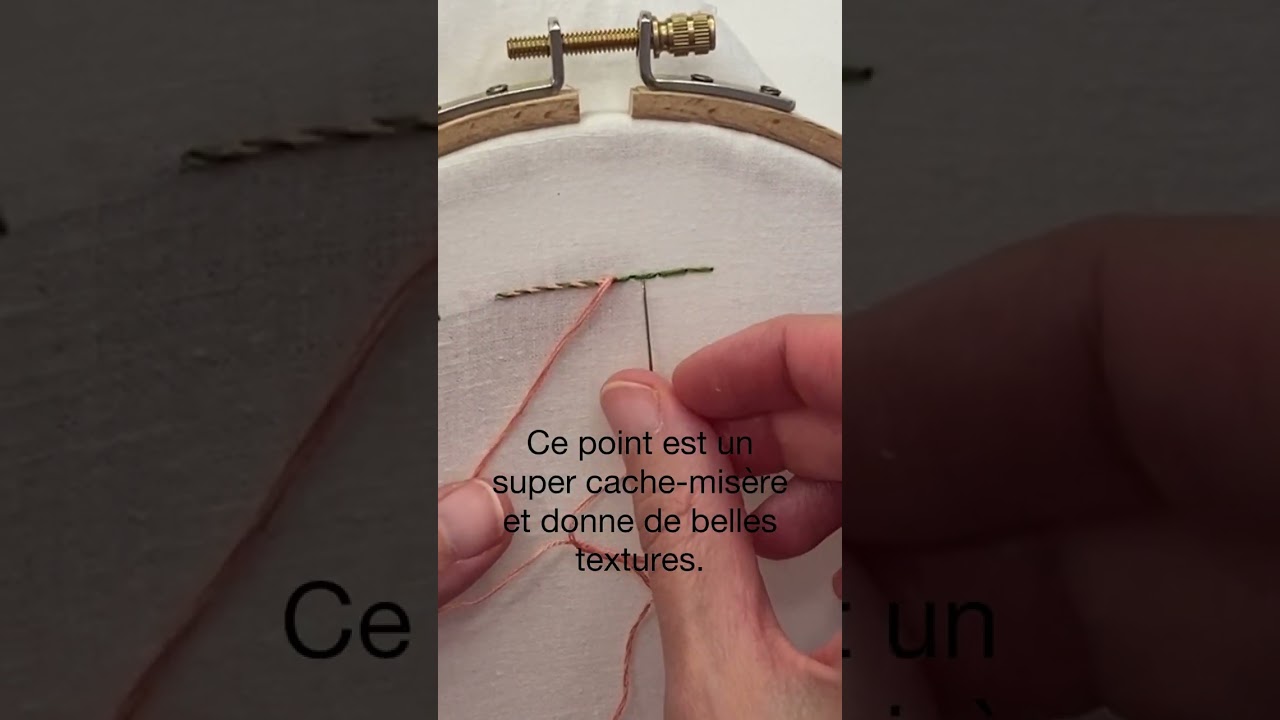 Broderie - Le point arri&egrave;re surjet&eacute;