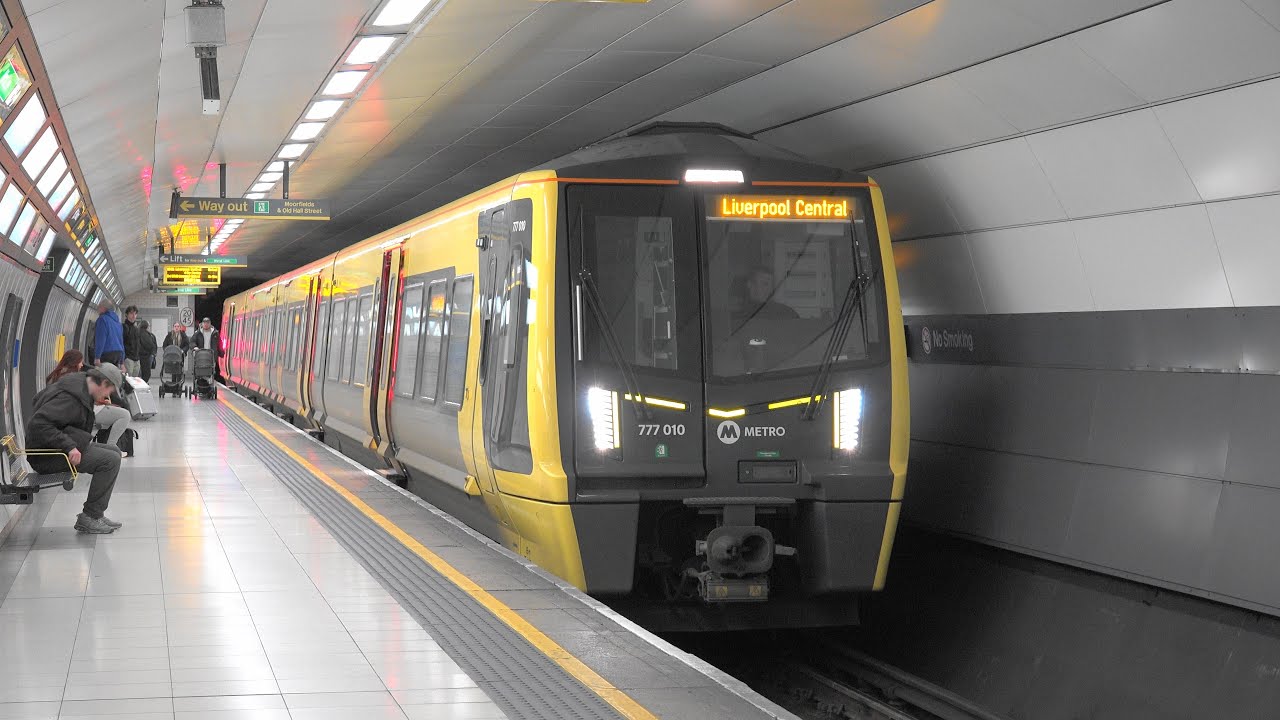 (4K) Merseyrail 777010 departs Moorfields for Liverpool Central on 2G40. 15.11.25