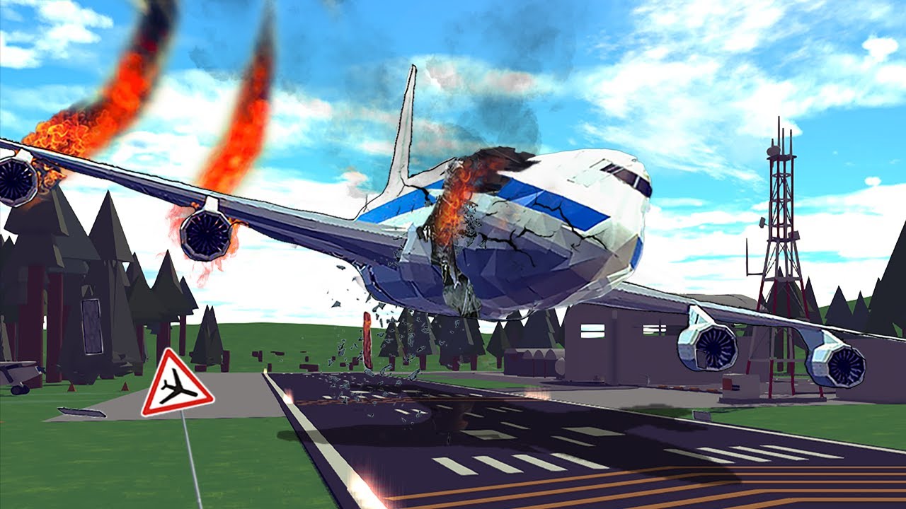 Airport Accidents - Airplane Crashes & Unplanned Landings! - AIR CRASH! Besiege plane crash