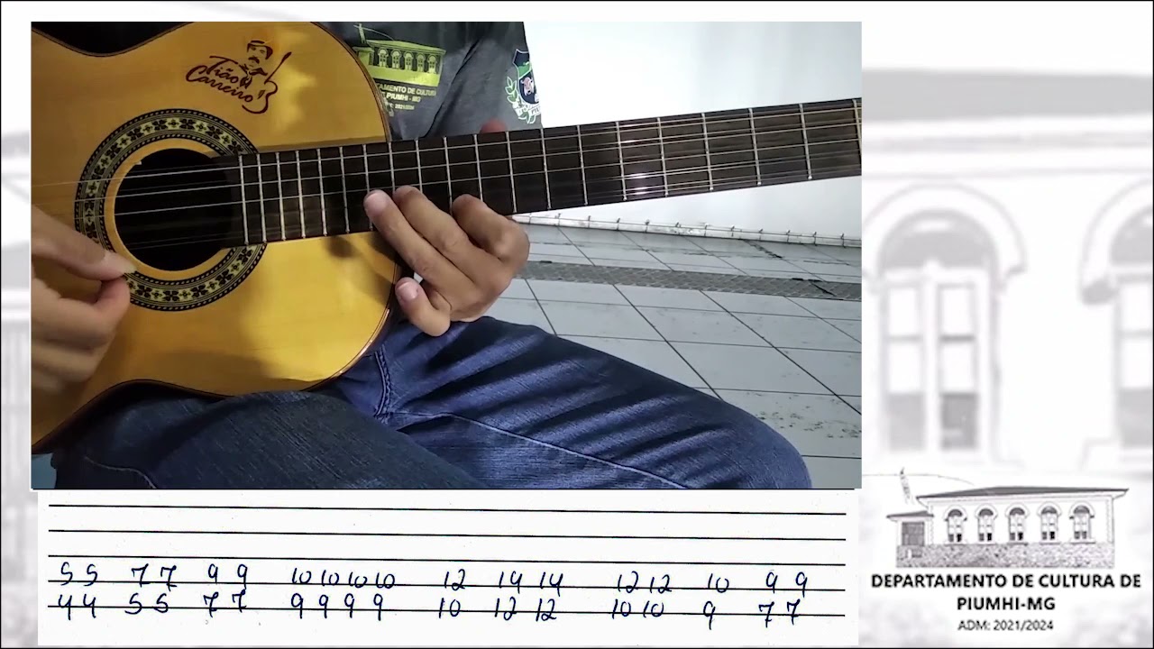 Aula de violão e viola - Música: Trem do Pantanal (Almir Sater)