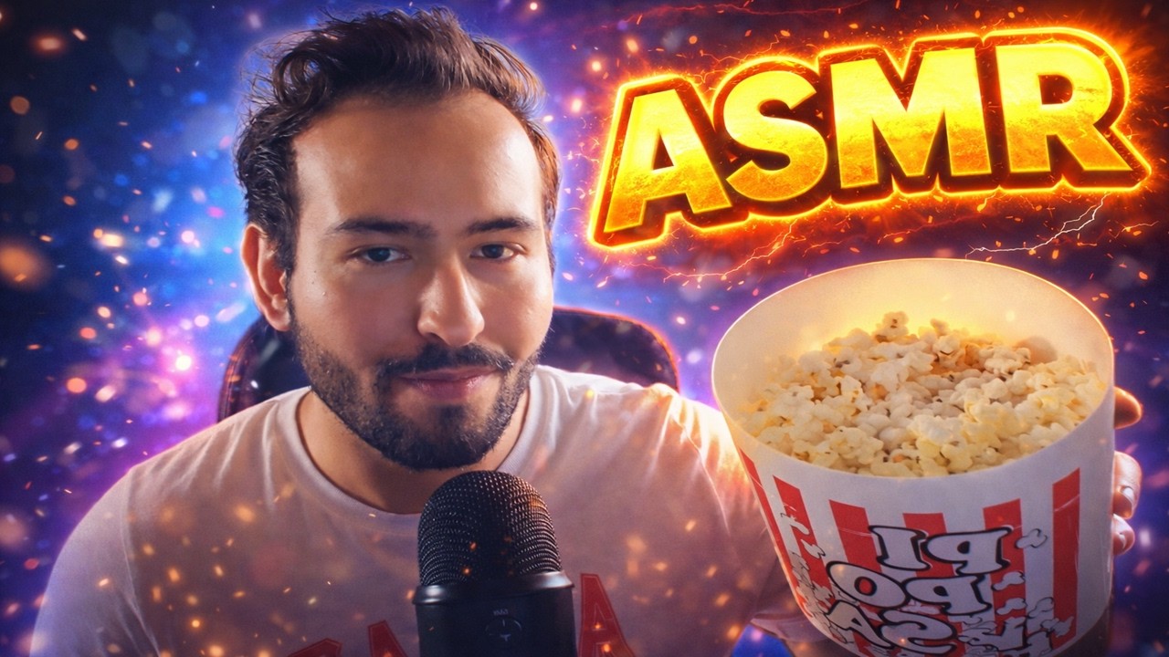 ASMR | COMENDO PIPOCA - Sons de mastigação 🍿​🎙️​