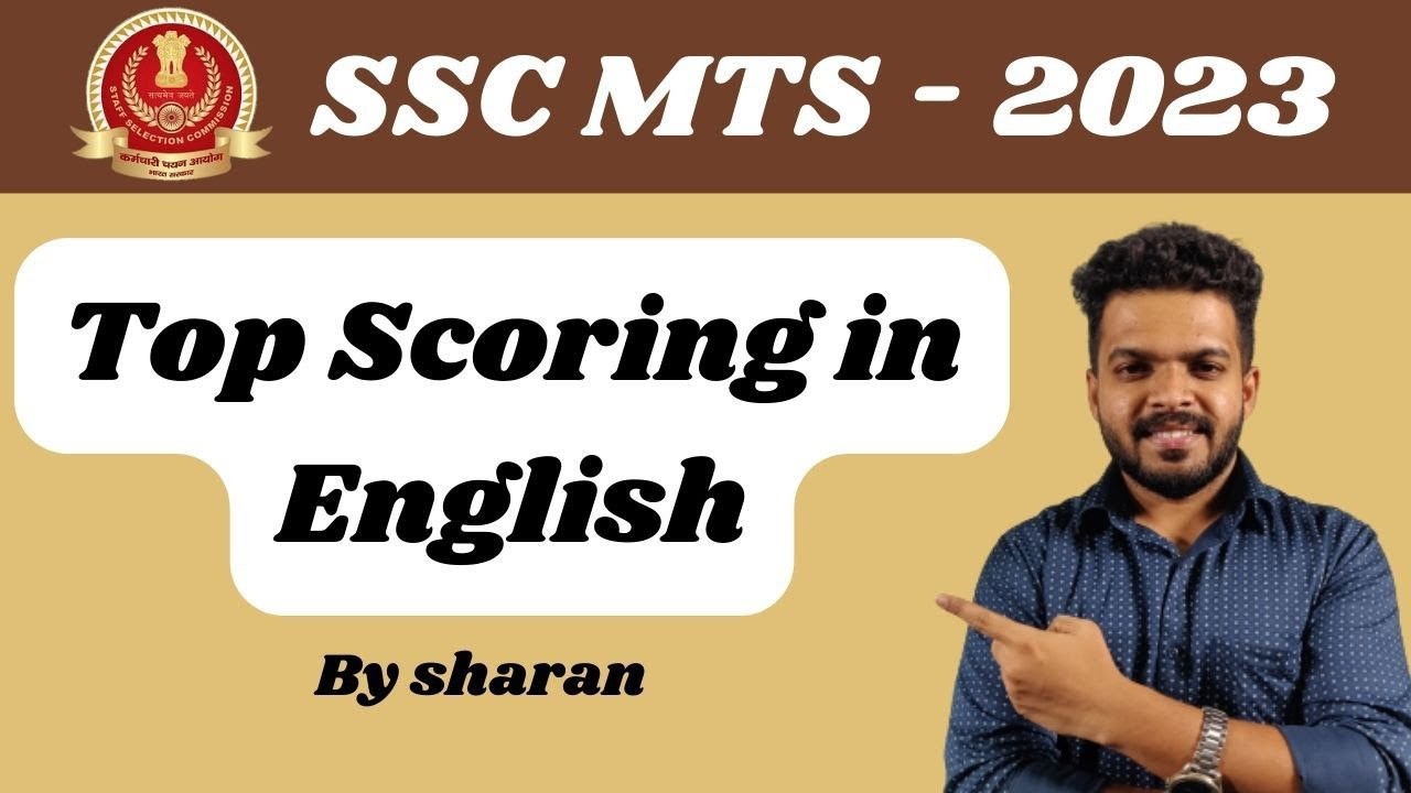 Top scoring in English | SSC MTS 2023 | Important Questions | Veranda Race Kannada
