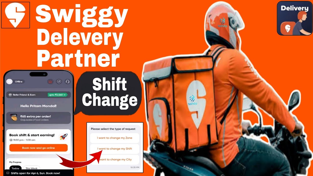 Swiggy Delivery Boy App Me Shift Timing Kaise Change Kare | Full Process