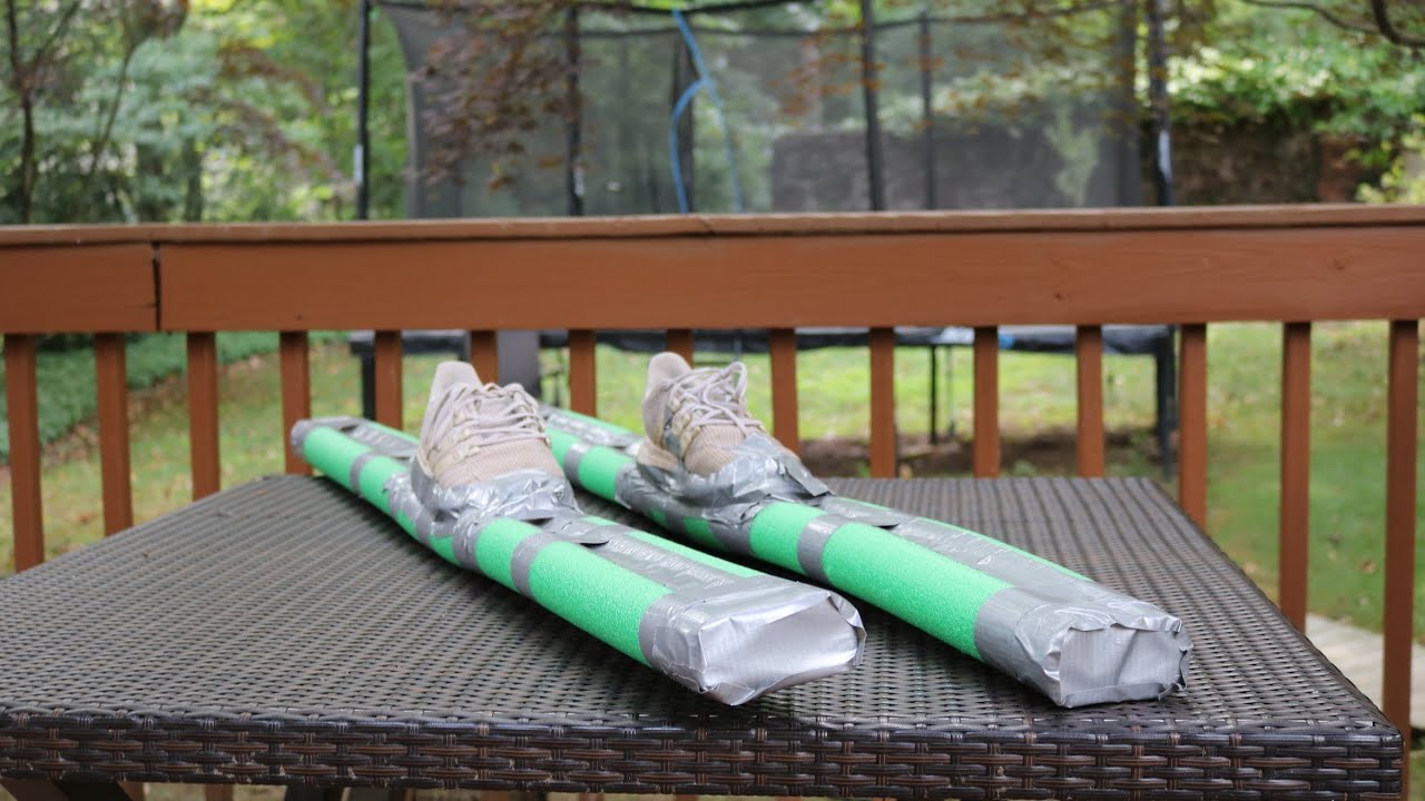 HOW TO MAKE TRAMPOLINE SKIS (UNDER $10)