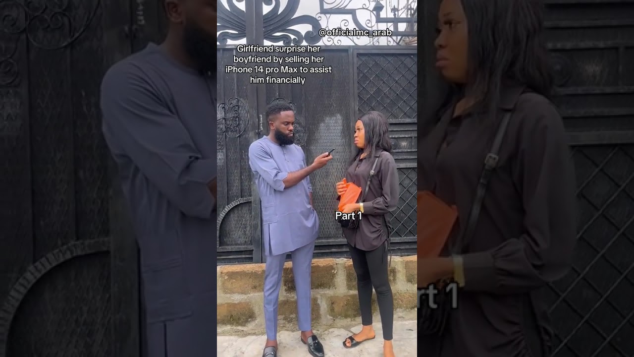 Girlfriend surprise her boyfriend by selling her iPhone 14 pro max to assist him financially #tre
