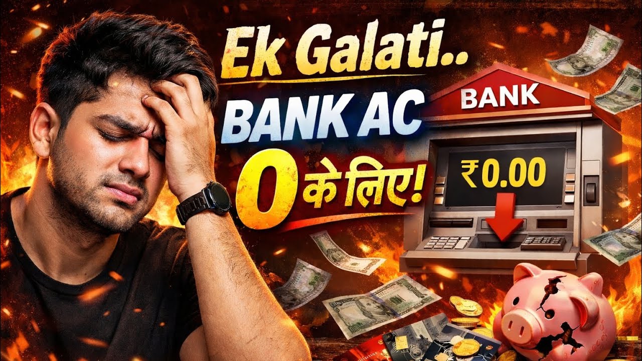 “99% लोग ये गलती करते हैं और बैंक अकाउंट हो जाता है ZERO” #bankaccount 