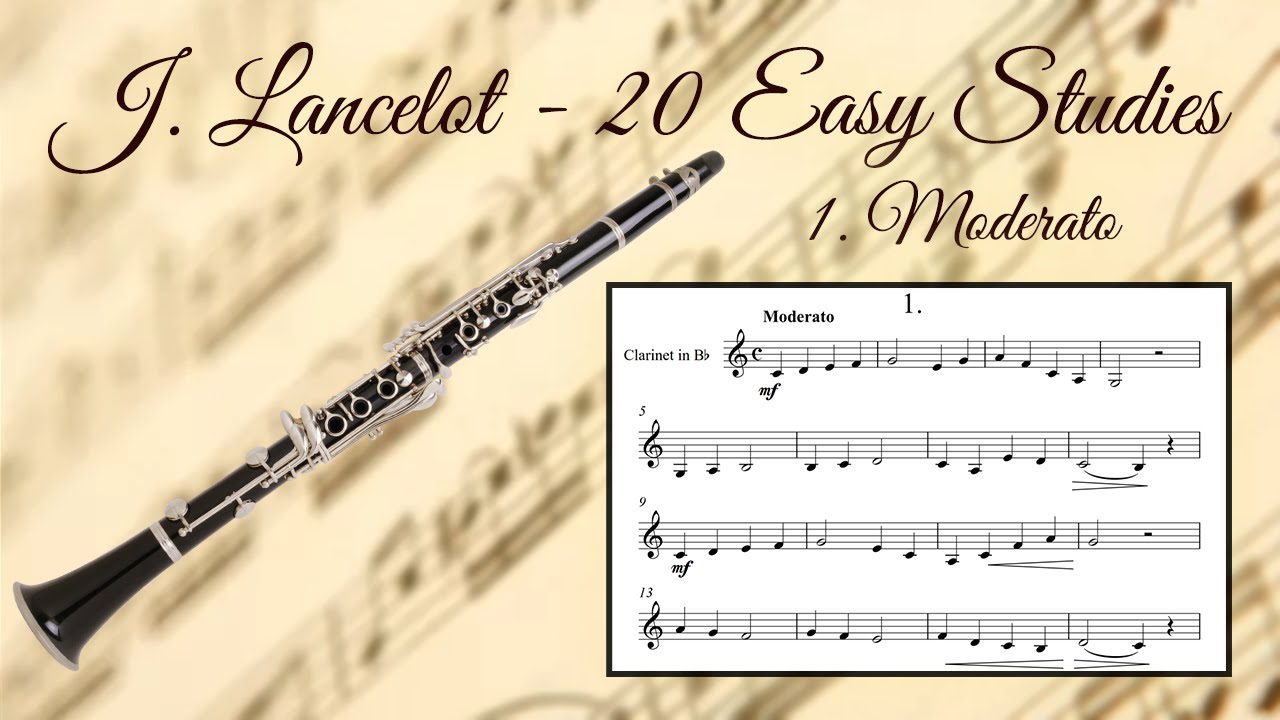 J. Lancelot - 20 Easy Studies for clarinet - n.1 Moderato