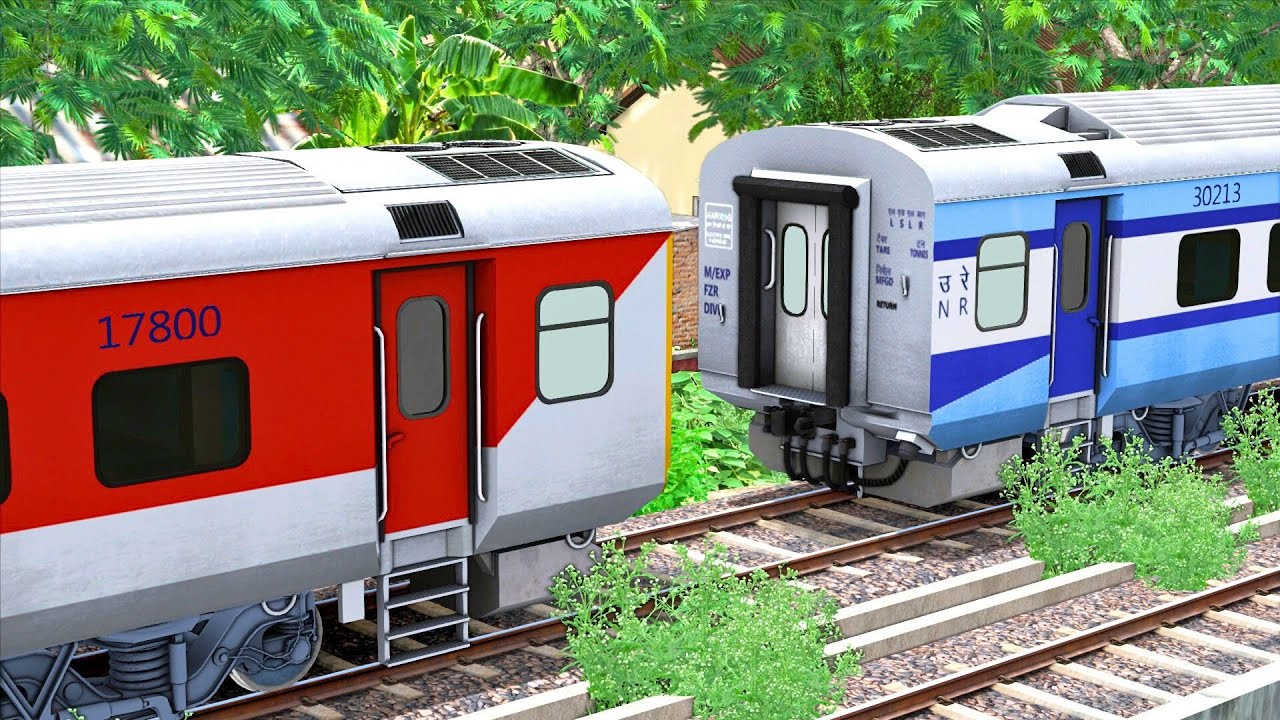 LHB RED Coupling LHB BLUE Coach | BUMPY RAILROAD | Train Simulator | Railworks 3 | NTG GAMING