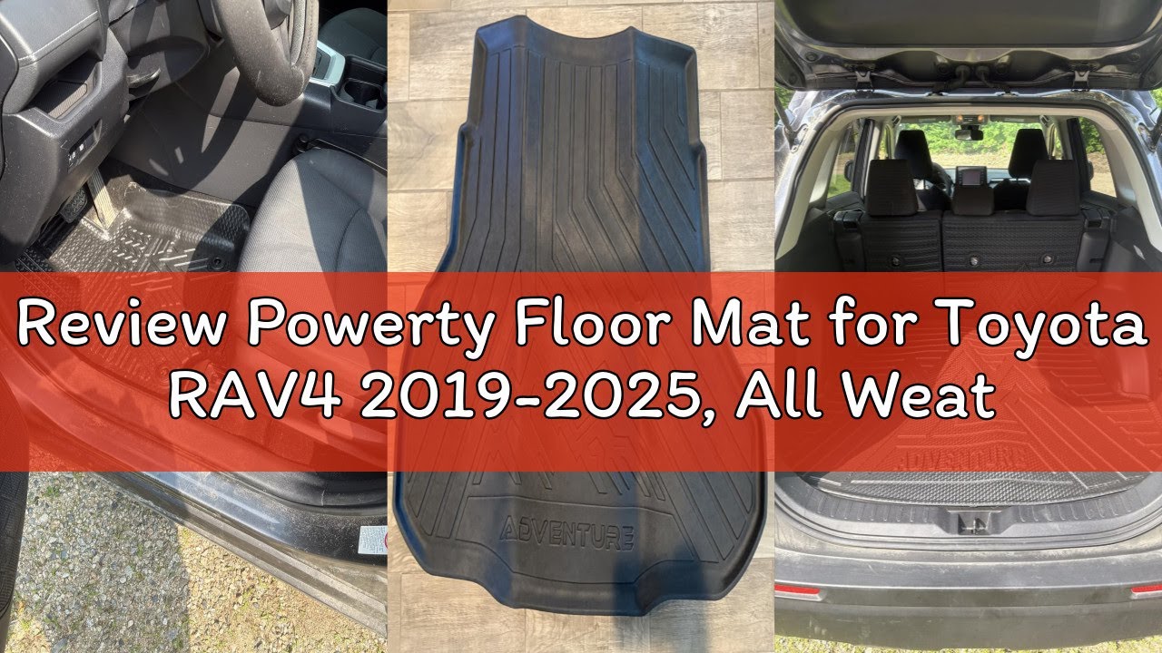 Review Powerty Floor Mat for Toyota RAV4 2019-2025, All Weather Cargo Mat Trunk Mat Liner with Backr