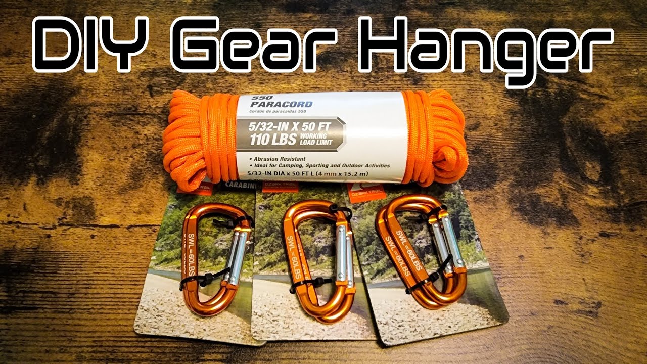 DIY Gear Hanger #camping #campinggear #diy #diygear #hammockcamping #gearhanger