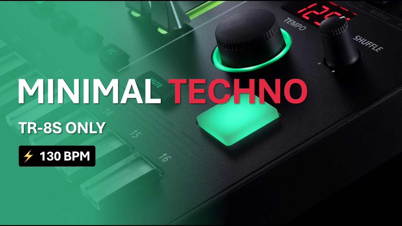 Minimal Techno – Roland TR-8S at 130 BPM (8 Min Live Performance)