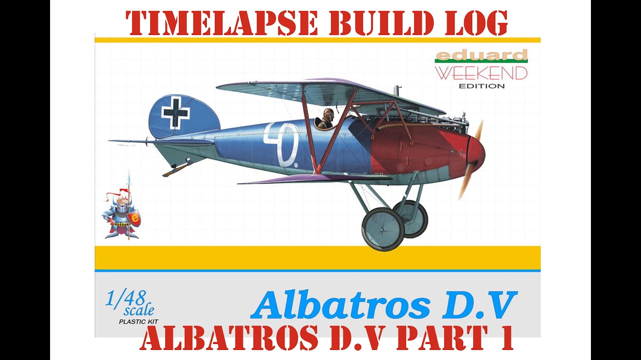 Сборка Eduard Albatros D.V в масштабе 1/48, ускоренная съемка, часть 1.