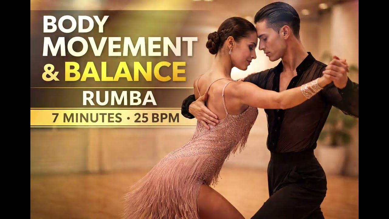 Rumba 25 BPM Practice – Body Movement & Balance | Cuban Motion Training (7 MIN)