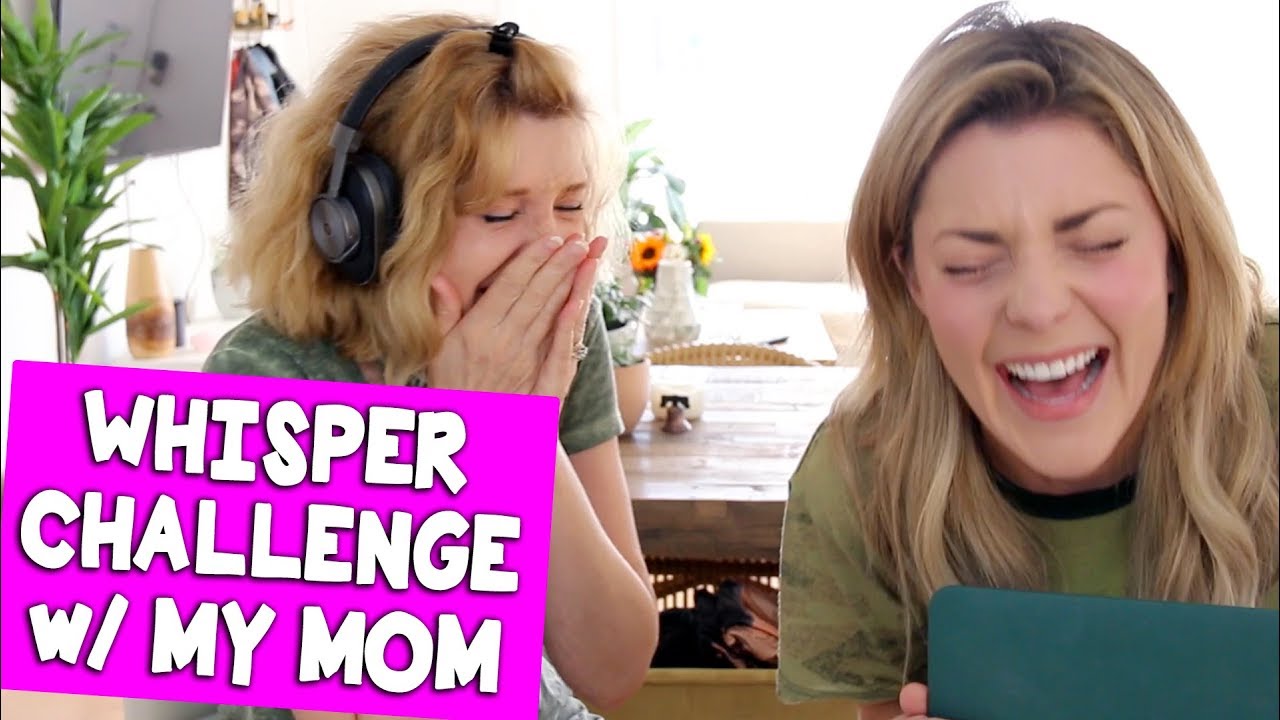 WHISPER CHALLENGE w/ MY MOM // Grace Helbig