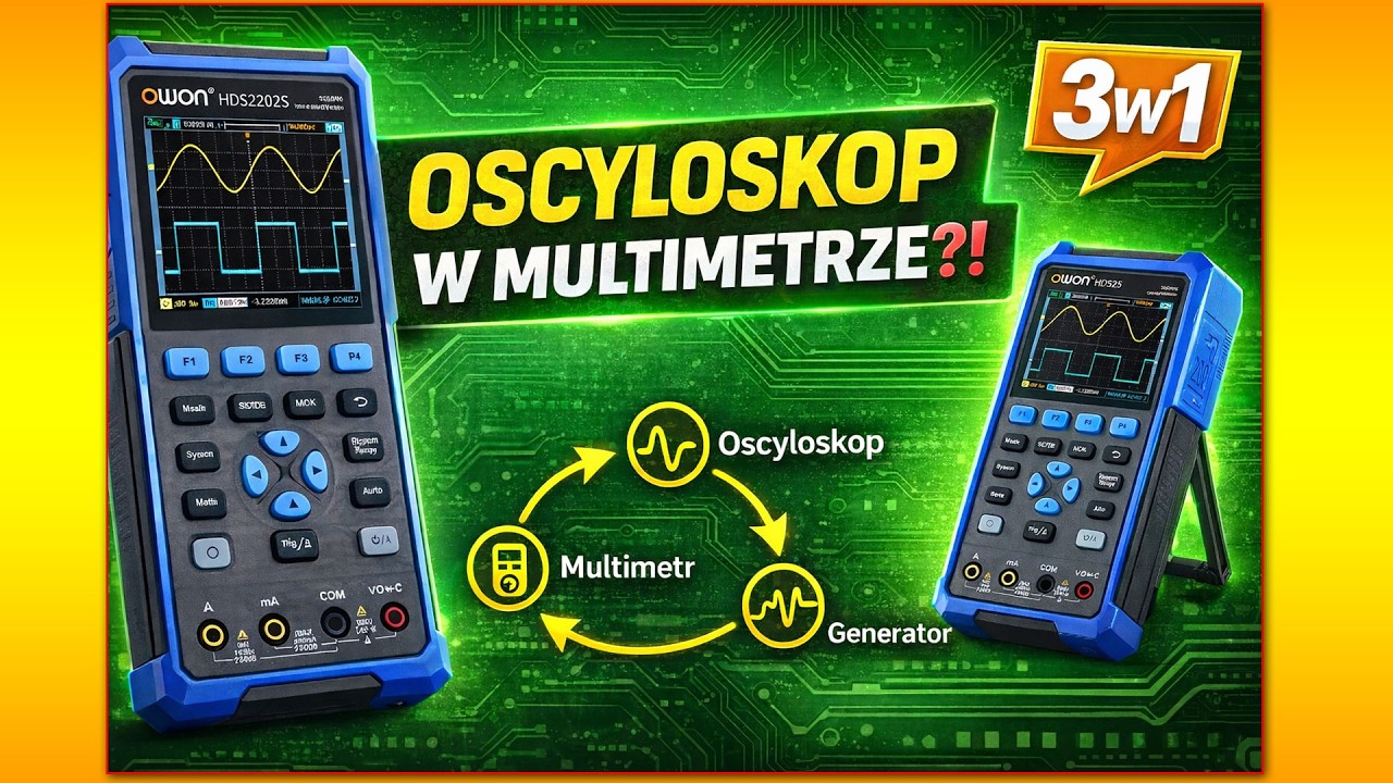 Multimetr z OSCYLOSKOPEM i GENERATOREM?! OWON HDS2202S i HDS25 przenośne skopometry