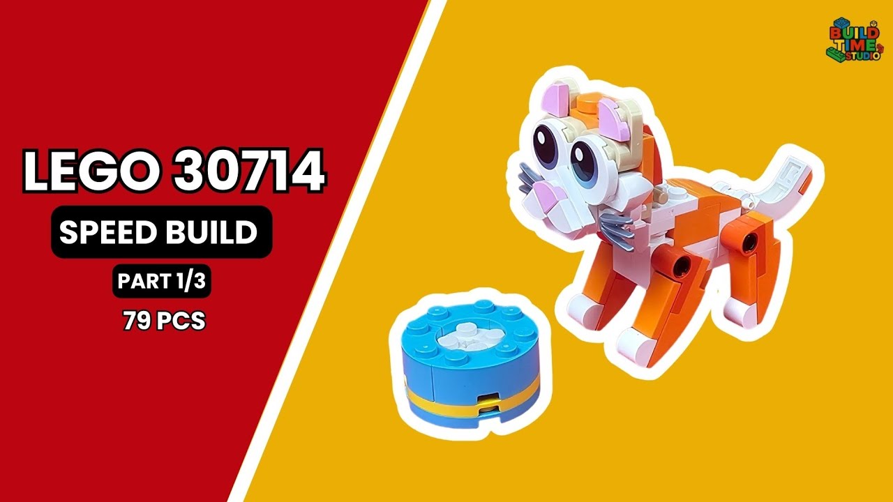 LEGO Creator 3-in-1 ORANGE CAT Speed Build 🐱 | Set 30714 | Part 1 🚀