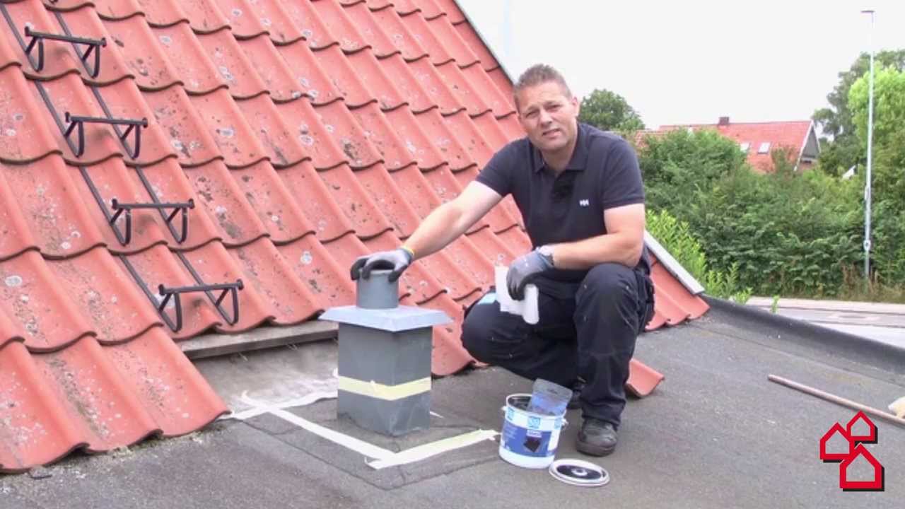 Tætning af hætte og udskiftning af gammelt tagpap