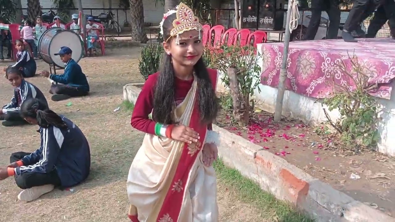 Saraswati vandana,      and.    Welcome song sung by our school students 