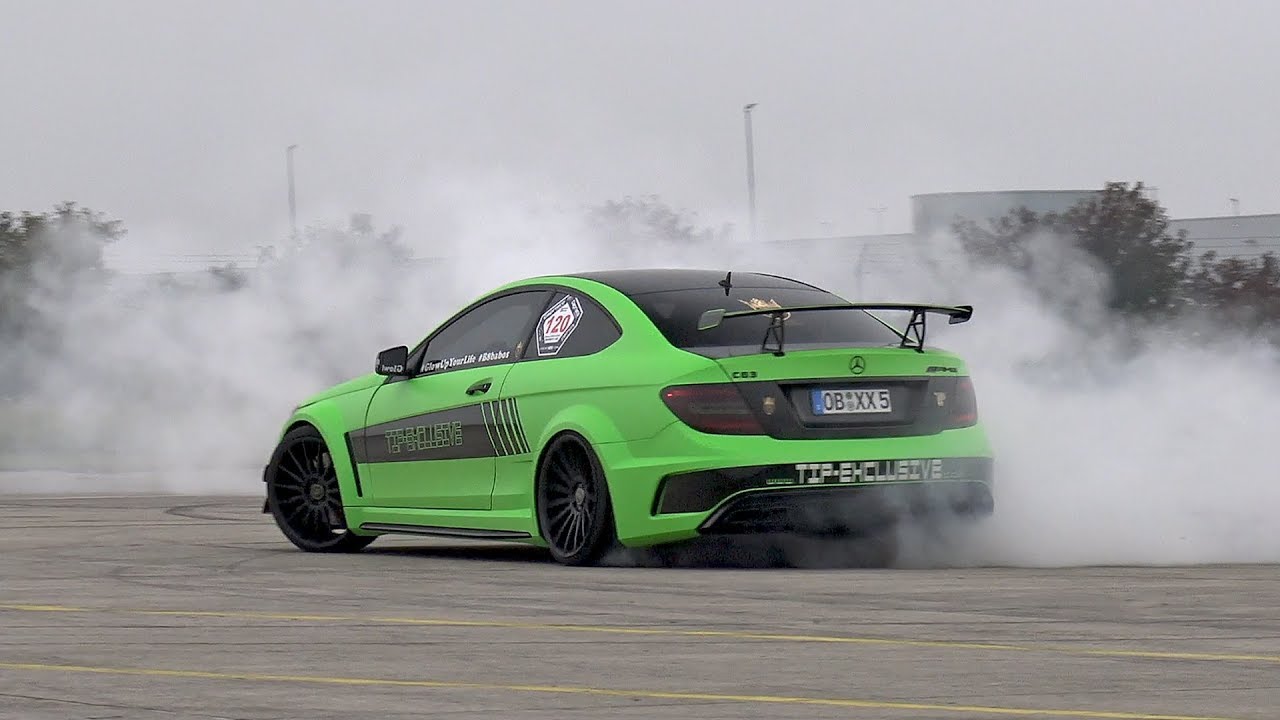 Mercedes-Benz C63 AMG Coupe TIP Exclusive - BURNOUT!