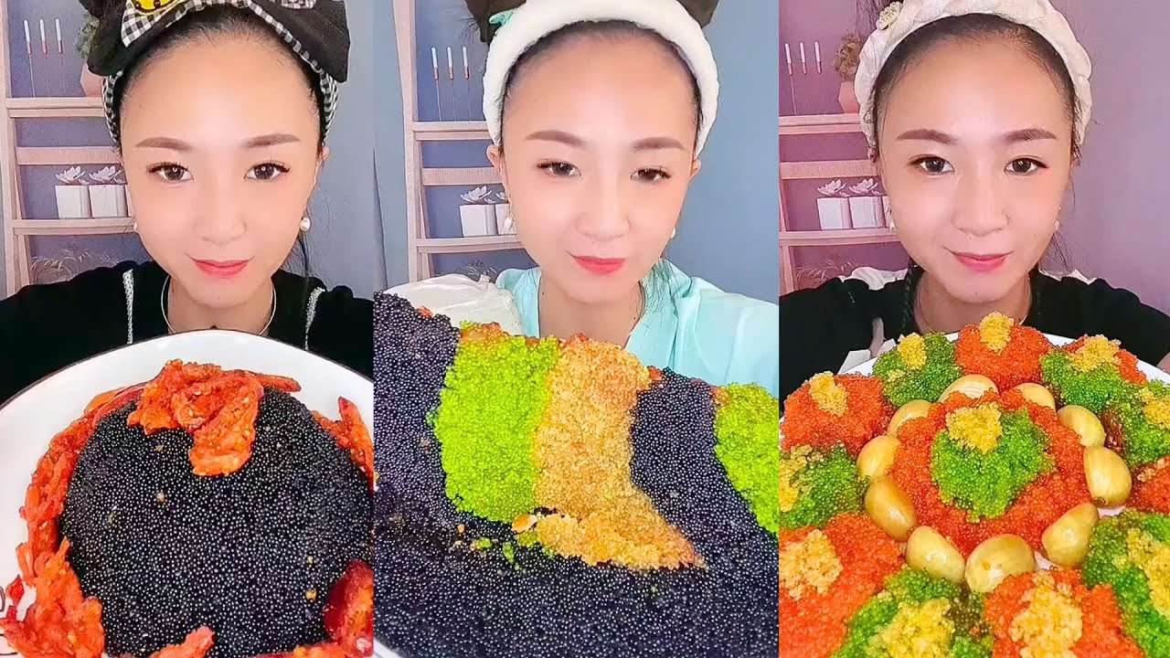 Satisfying Eating Sounds with Colorful ASMR Crunchy Mukbang Compilation #199