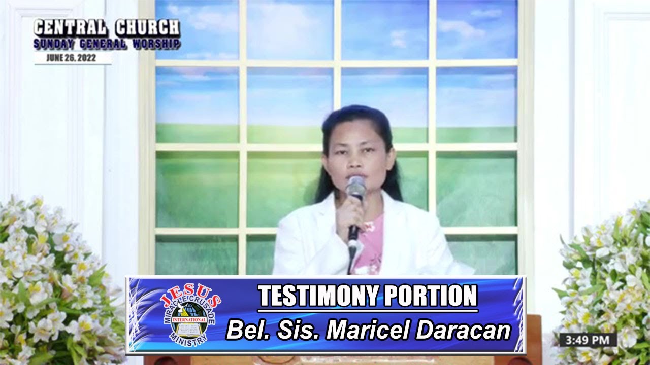 JMCIM | Testimony Portion | Bel. Sis. Maricel Daracan | June 26, 2022