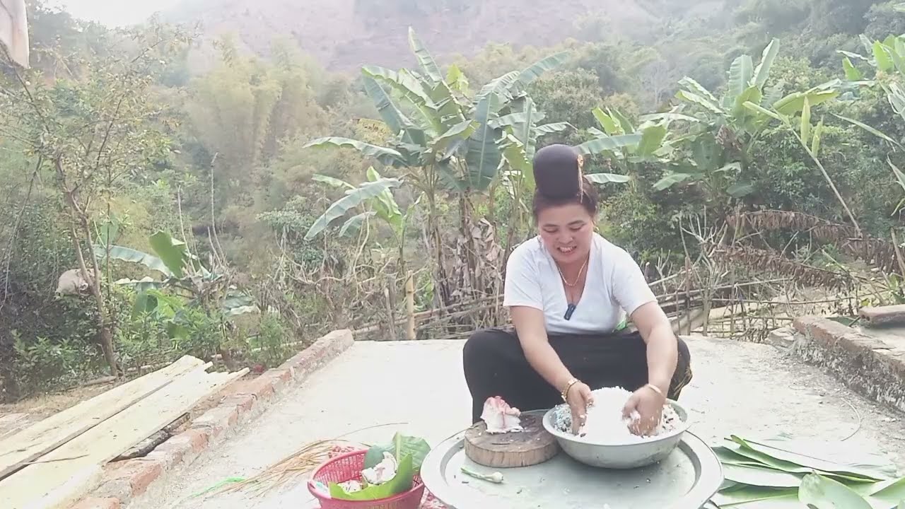 Hát thái gói bánh trưng tết#hatthai
