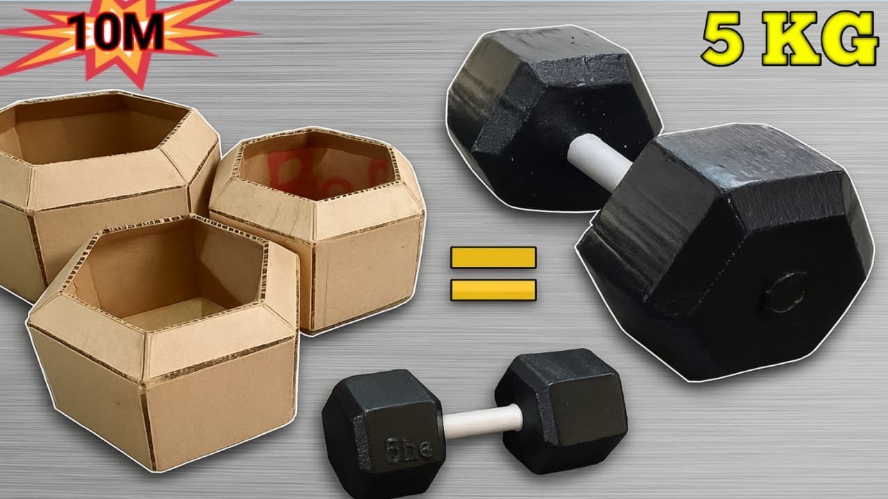 Cardboard Dumbbells Making Video | 5KG | DIY | घर पर डम्बल कैसे बनाएं
