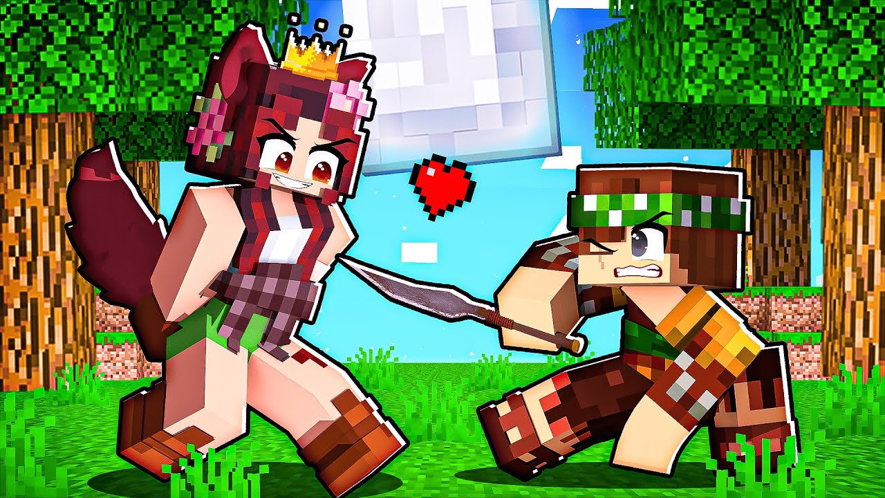 A RAINHA LOBISOMEM esta APAIXONADA por MIM no Minecraft