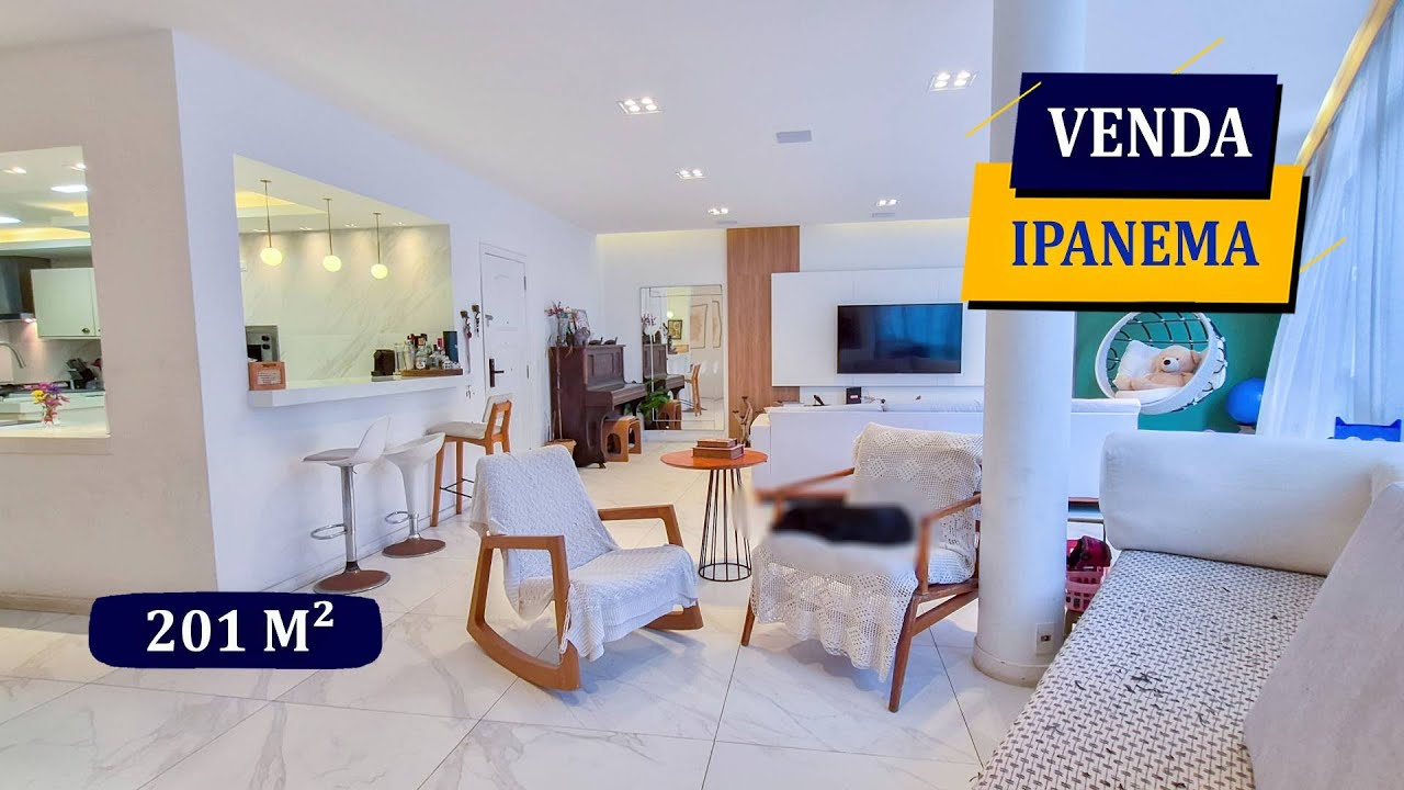 IPANEMA RAINHA ELIZABETH A 1 QUADRA DA PRAIA VISTA MAR 201M² 1 POR ANDAR 3 QUARTOS 4 BANHEIROS VAGA