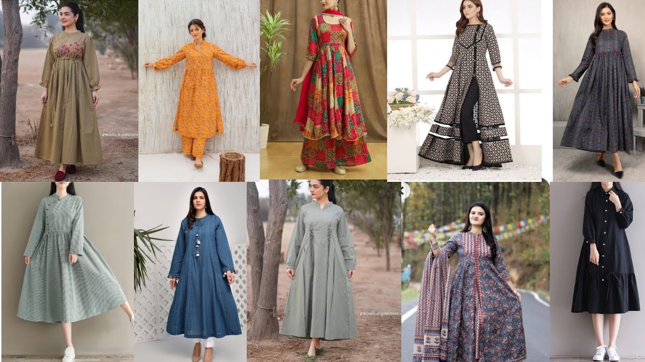New long frock designs 2025| long gown design | print dress design | Lawn print frock design #frock 